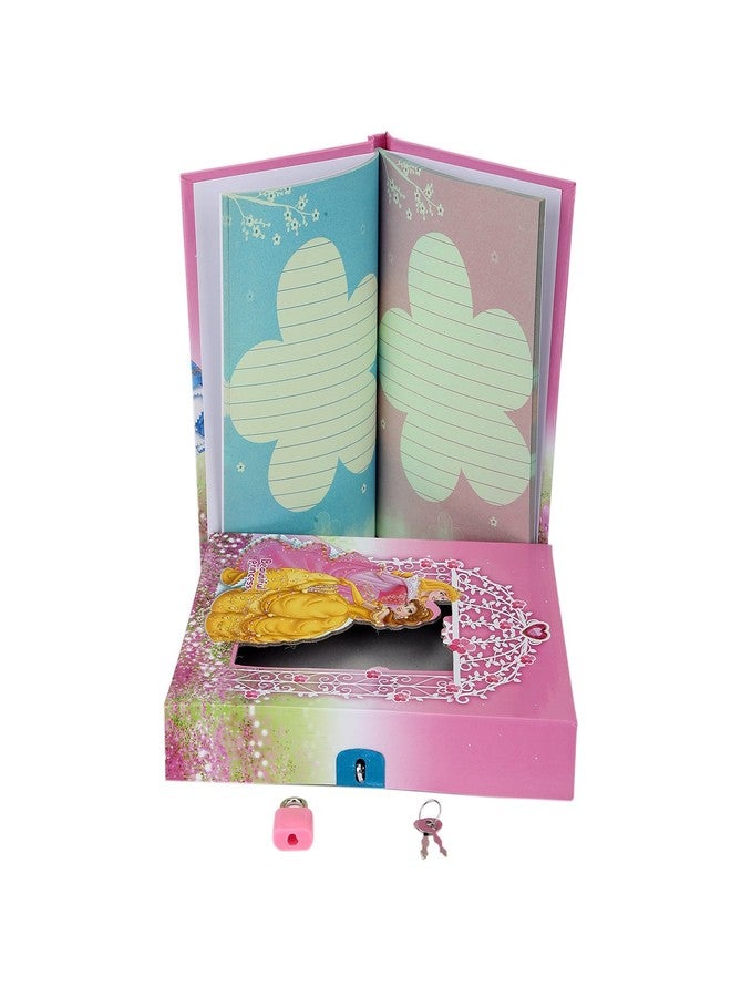 Asera مفكرة أسيرا الأميرة سندريلا ذات القفل، هدية مثالية للبنات (حجم صغير 16.5 × 13 × 3 سم)، 40 صفحة - Image 4